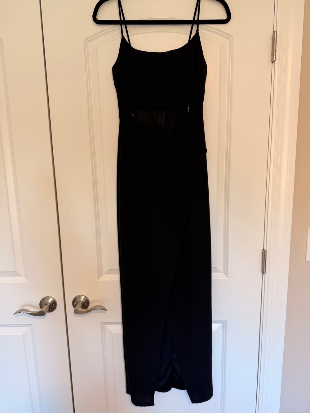 Lulu's Black Spaghetti-Strap Maxi Dress